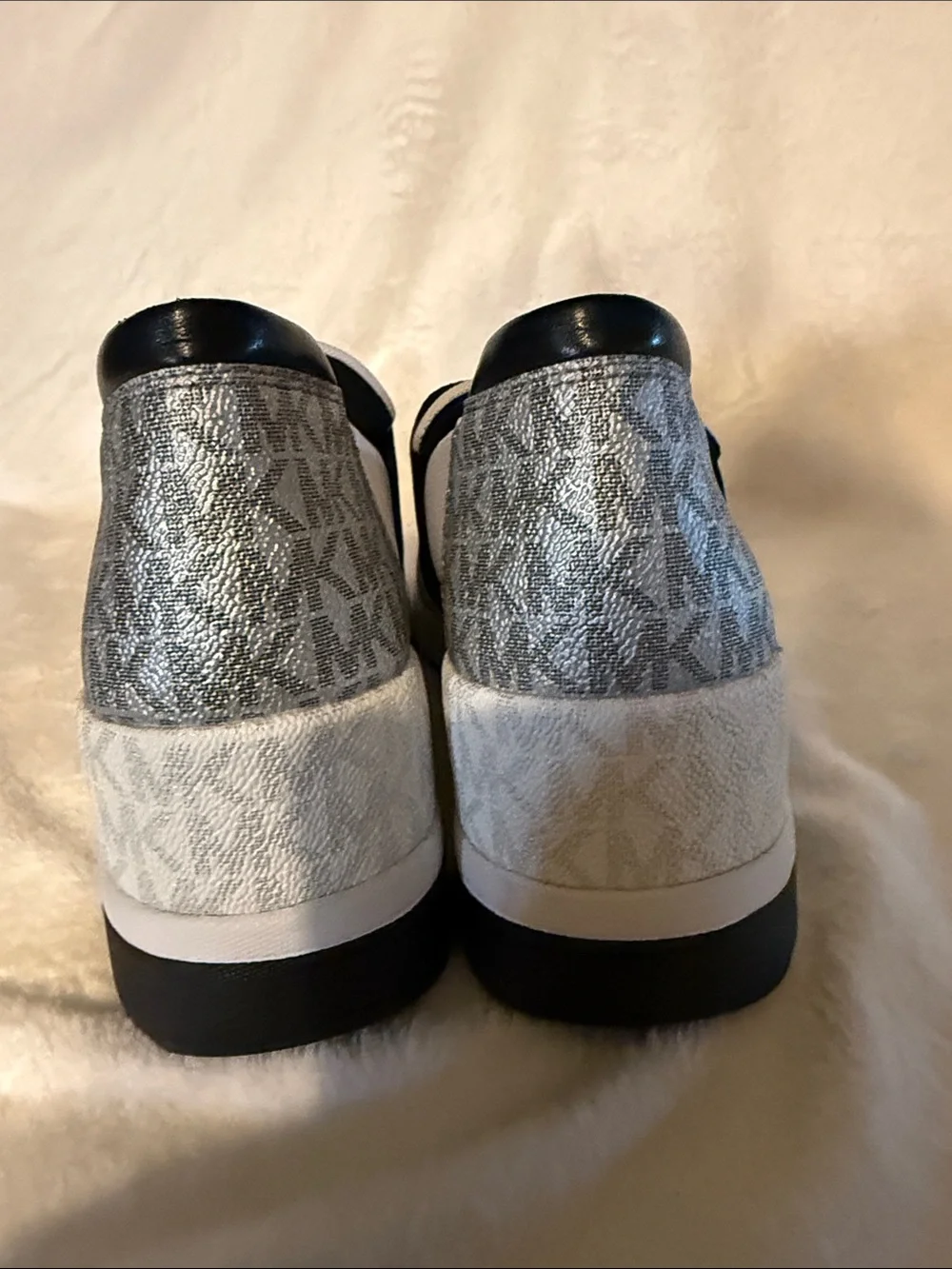 Michael Kors White and Black Slip-On Men's Sneaker